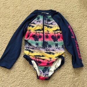 Tommy Bahama Kids' Navy and Multicolor Rashguard/Swimsuit - Size 3T